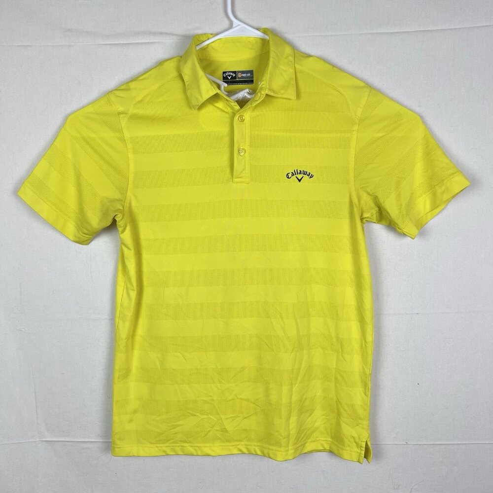 Callaway Opti-Dri Golf Polo Shirt Men's Medium Yellow Lightweight